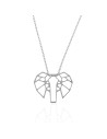 Collar Plata - Elefante Origami