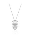 Collar Plata - Calavera Origami