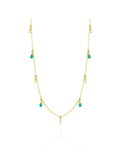 Collar Mineral - Perlas - 40+3+3cm