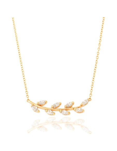 Collar Circonita -Hojas