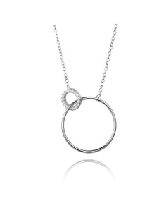 Collar Circonita - 2 Circulo - 38+5cm - Circonita Blanca 2