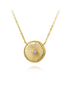 Collar - Chapa Sol CZ - 38+2+2cm 2