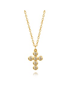 Collar - 6 CZ Cross - 40+5cm 2