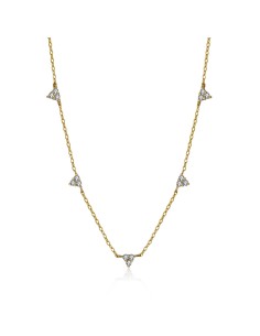 Collar Circonita - Triangulos - 36+8cm 2