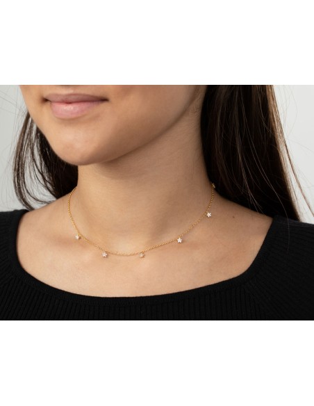 Collar Circonita Multi - Estrella - 36+5cm