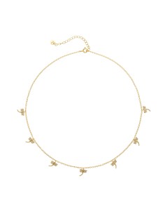 Collar Circonita Negra - Libelulas - 38+5cm 2