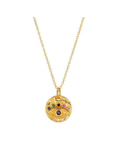Collar - Ojo de Horus - Circonita Multi - 38+5cm Collar - Ojo de Horus - Circonita Multi - 38+5cm