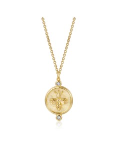 Collar Abeja - Circonita Blanca - 38+5cm 2