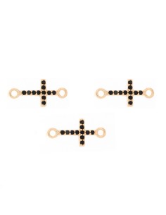 Entrepieza Circonita - Cruz 8*6mm -Circonitas Negra 2