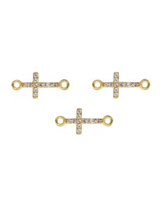 Entrepieza Circonita - Cruz 8*6mm - Circonitas Blanca 2