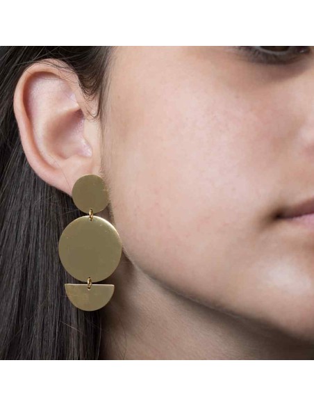 Pendientes Acero Circulos - 50 mm