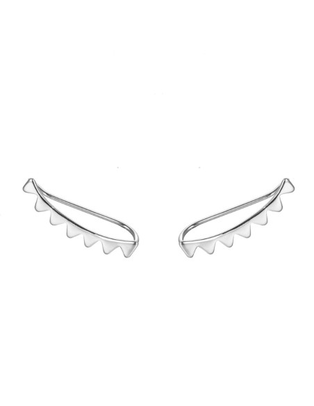 Pendientes Trepador - Triangulos 20 mm - Bañado Oro y Plata Rodiada