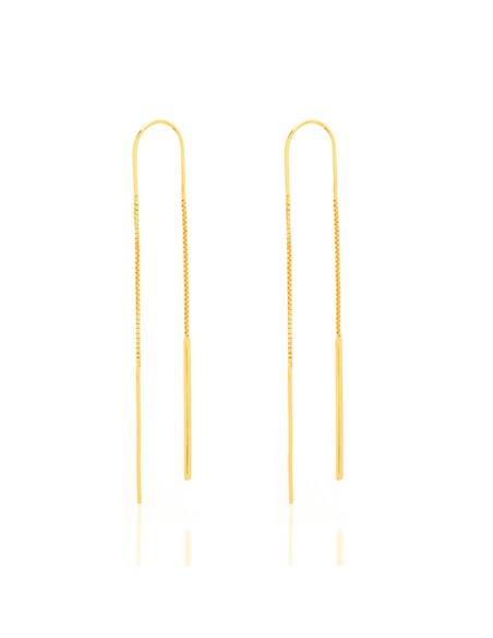 Pendientes Largo - Cadena 75 mm - Bañado Oro y Plata Rodiada Pendientes Largo - Cadena 75 mm - Bañado Oro y Plata Rodiada