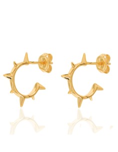 Pendientes Puntos - 13 mm - Bañado Oro y Plata Rodiada 2