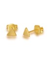 Pendientes Triangulo - 5 mm - Bañado Oro y Plata Rodiada