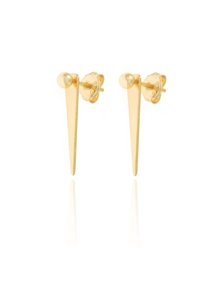 Pendientes Ear Jacket - Triangulo 20 mm - Bañado Oro and Plata Rodiada Pendientes Ear Jacket - Triangulo 20 mm - Bañado Oro and Plata Rodiada