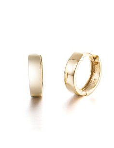 Pendientes Aro - 14 mm - Bañado Oro y Plata Rodiada 2