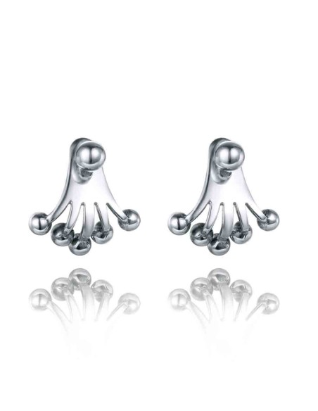 Pendientes Ear Jacket - Bolitas 14 mm - Bañado Oro y Plata Rodiada Pendientes Ear Jacket - Bolitas 14 mm - Bañado Oro y Plata Rodiada