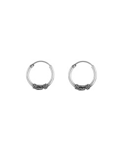 Pendientes Bali - Aros Bali 12mm - 5uds - Plata 2