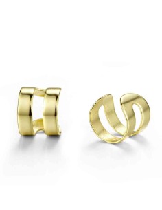 Pendientes Earcuff - 8 mm - Bañado Oro y Plata Rodiada 2