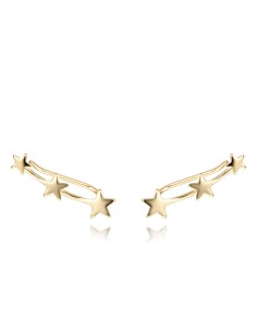 Pendientes Trepador Estrella - 20 mm - Bañado Oro y Plata Rodiada 2