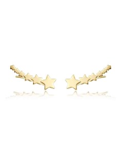 Pendientes Trepador - Estrella 27 mm - Bañado Oro y Plata Rodiada 2