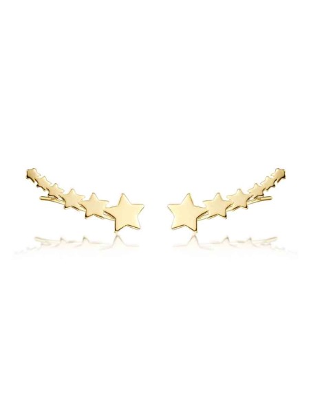 Pendientes Trepador - Estrella 27 mm - Bañado Oro y Plata Rodiada