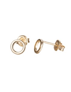 Pendientes Circulo - 6 mm - Bañado Oro y Plata Rodiada 2