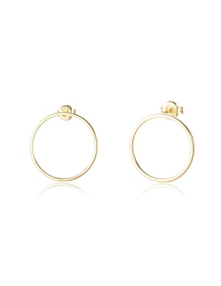 Pendientes Circulo - 18mm 22mm 28mm - Bañado Oro y Plata Rodiada Pendientes Circulo - 18mm 22mm 28mm - Bañado Oro y Plata Rodiada