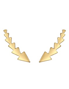 Pendientes Trepador Flecha - 20 mm - Bañado Oro y Plata Rodiada 2