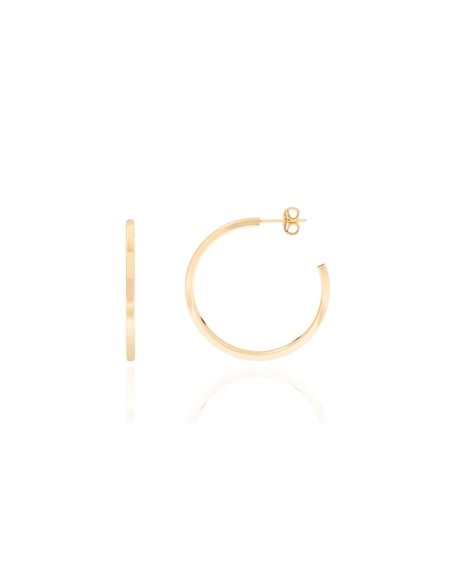 Pendientes Aro - 19, 24, 28, 34 mm - Bañado Oro y Plata Rodiada Pendientes Aro - 19, 24, 28, 34 mm - Bañado Oro y Plata Rodiada