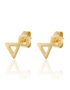 Pendientes Triangulo - 5mm - Bañado Oro and Plata Rodiada 2