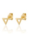 Pendientes Triangulo - 5mm - Bañado Oro and Plata Rodiada