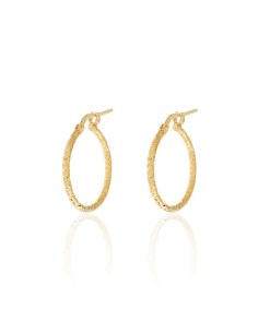 Pendientes Aro - Diamantadas 17, 22, 33 mm - Bañado Oro y Plata Rodiada 2