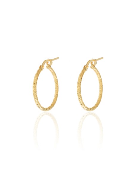 Pendientes Aro - Diamantadas 17, 22, 33 mm - Bañado Oro y Plata Rodiada Pendientes Aro - Diamantadas 17, 22, 33 mm - Bañado Oro y Plata Rodiada