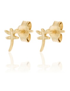 Pendientes Libelula - 6mm - Bañado Oro y Plata Rodiada 2