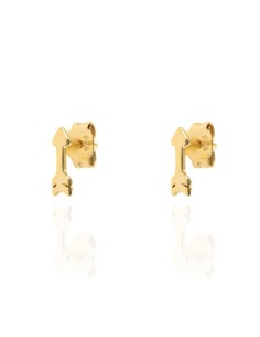 Pendientes Flecha - 8mm - Bañado Oro y Plata Rodiada 2