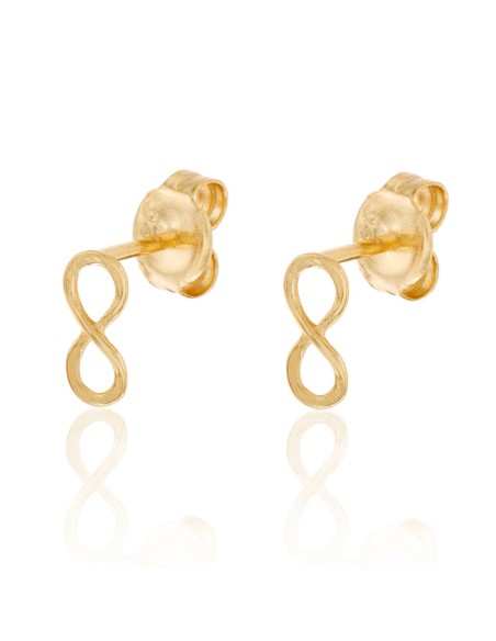 Pendientes Infinity - 8 mm - Bañado Oro y Plata Rodiada Pendientes Infinity - 8 mm - Bañado Oro y Plata Rodiada
