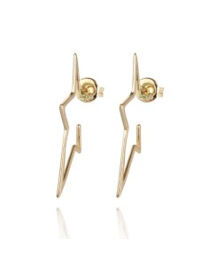 Pendientes Semi Estrella - 32 mm - Bañado Oro and Plata Rodiada 2