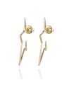 Pendientes Semi Estrella - 32 mm - Bañado Oro and Plata Rodiada