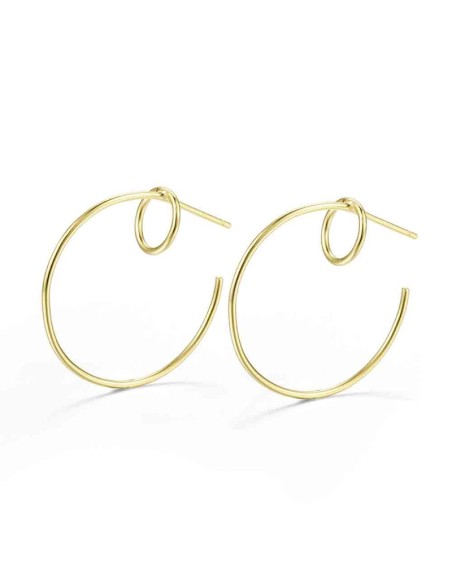 Semi Aro y Circulo Pendientes - 28 mm Semi Aro y Circulo Pendientes - 28 mm