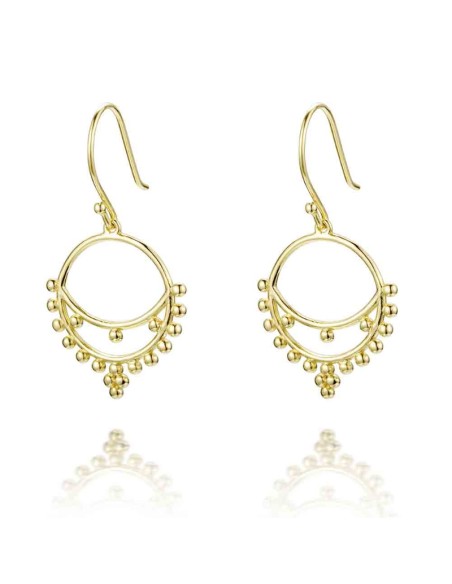 Pendientes de gancho - Bolas 35mm - Bañado Oro y Plata Rodida Pendientes de gancho - Bolas 35mm - Bañado Oro y Plata Rodida