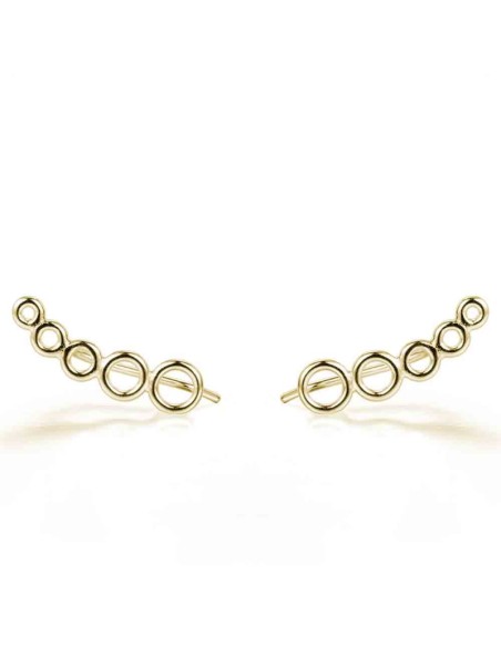 Pendientes Trepadores - Circulos 18*5mm - Bañado Oro y Plata Rodida Pendientes Trepadores - Circulos 18*5mm - Bañado Oro y Plata Rodida
