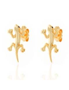 Pendientes Lagarto - 18 mm - Bañado Oro y Plata Rodiada 2