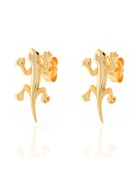 Pendientes Lagarto - 18 mm - Bañado Oro y Plata Rodiada Pendientes Lagarto - 18 mm - Bañado Oro y Plata Rodiada