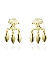 Pendientes Earjacket Charms - 17 mm - Bañado Oro y Plata Rodiada