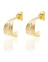 Pendientes Pluma Semi Aro - 14 mm