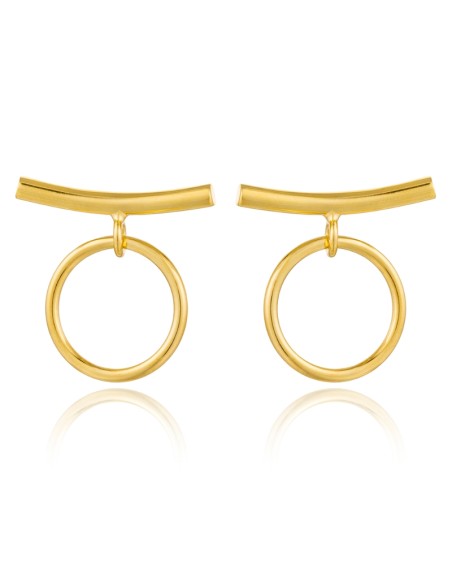 Pendientes Palo Circulo - 22 mm