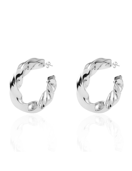 Pendientes Trenzado Aro - 50 mm