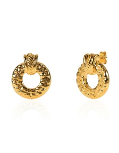 Pendiente Aro Decorado - Circulo 21mm 2